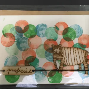 Lasercut tijger 'proficiat'